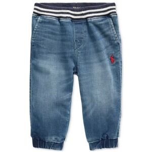 Polo Ralph Lauren Boys Stretch Denim Jogger Pants, Elastic Waist, Size 6M